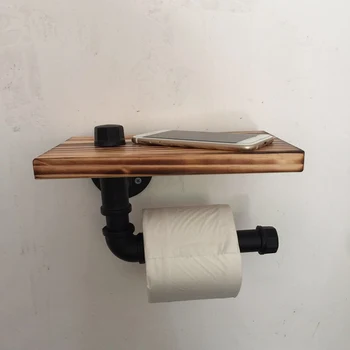 Железная труба Держатель туалетной бумаги с роликом, Настенная Полка для хранения, Подвесной Стеллаж для ванной Комнаты, Украшение туалета ресторана, 4 Типа