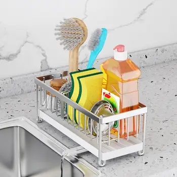 Держатель для слива, нержавеющий кухонный сушильный шкаф, органайзер для мыла для кухонной раковины, посуды