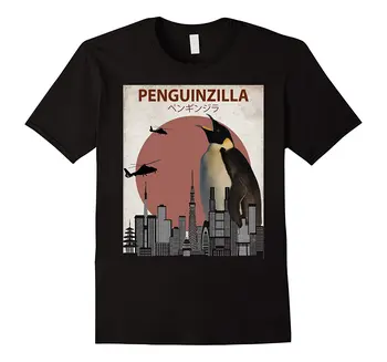 2019 Горячая распродажа, Модная футболка из 100% хлопка Penguinzilla, Забавная Футболка Для любителей Императорских Пингвинов, Подарочная футболка