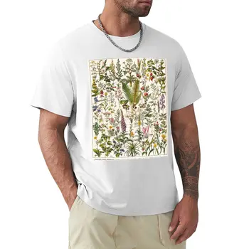 Adolphe Millot - Plantes Medicinales B - Французская винтажная футболка с плакатом для мальчика, черные футболки, хлопковые мужские футболки