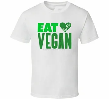 Ешьте вегански, забавно, мило, любитель здоровой пищи, мужская футболка, размер S - 3Xl, футболка на 30-й, 30-й, 40-й, 50-й день рождения
