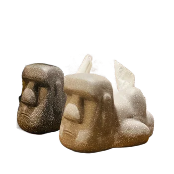 Креативная каменная фигурка Моаи в стиле Ins, ретро-светильник, пердящий, коробка для салфеток Moai, папиросная бумага, смола для перекачки