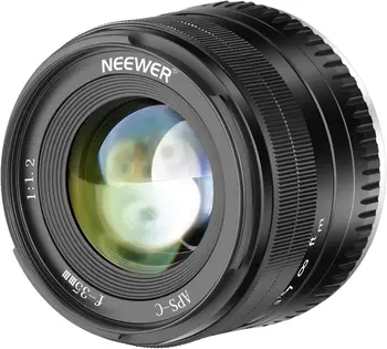 Алюминиевый объектив Neewer 35mm F1.2 с большой диафрагмой Prime APS-C для беззеркальных камер Fuji X Mount X-A1 X-A10 X-A2 X-A3 X-at X-M1