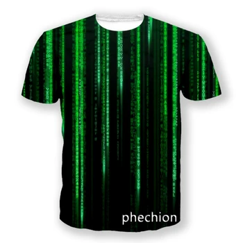 Новая мужская/женская футболка с 3D-принтом The Matrix, модные футболки, летние топы в стиле хип-хоп, L99