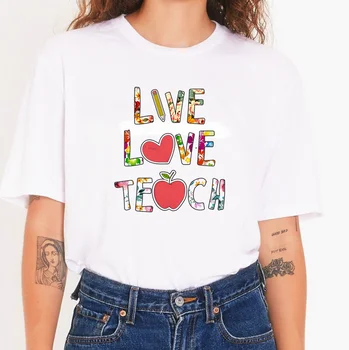 LIVE LOVE TEACH - TEACHER - ФУТБОЛКА индивидуальные продукты индивидуальные продукты женские графические футболки