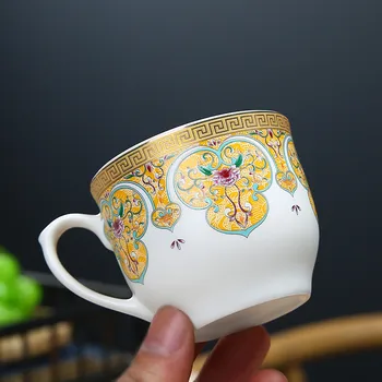 Керамическая Чайная чашка Креативная Домашняя Чашка Мастера Кунг-фу, Фарфоровая Простая кружка для воды в печи в стиле Ретро, Китайский Чайный сервиз, посуда для напитков