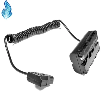 Спиральный кабель Питания P-Tap D-Tap к Соединителю NP-F550 F570 с Фиктивным Аккумулятором для Мониторов / Светильников / Ламп