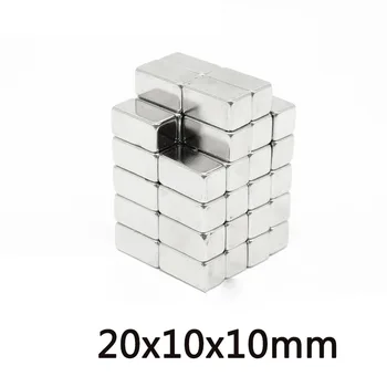 10 ~ 30шт 20x10x10 мм Супер Кубовидный блок N35 Магнит 20x10x10 мм Неодимовый магнитный 20мм * 10мм * 10мм Сильные магниты NdFeB 20*10*10 мм