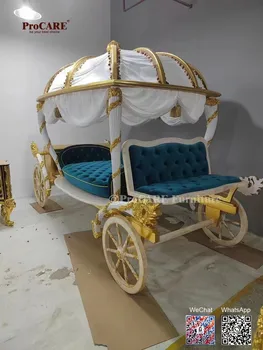 Токарный станок для лошадей в королевском дворце в европейском стиле, массив дерева, ручная резьба, золотая фольга, двуспальная кровать, высококачественная индивидуальная детская кровать