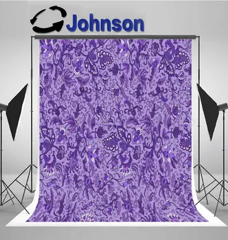 цветочный узор цветок лаванды фиолетовый фон Высококачественная компьютерная печать настенный фото фон