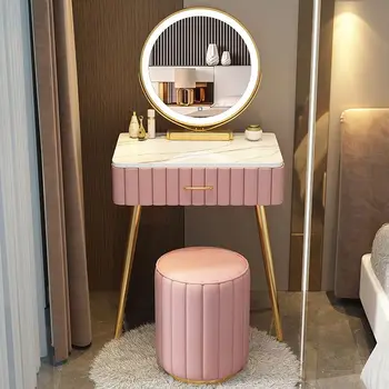 Современный Минималистичный Туалетный Столик Со Светодиодным Зеркалом Туалетный столик Многофункциональный Интегрированный Muebles De Dormitorio Мебель для Макияжа