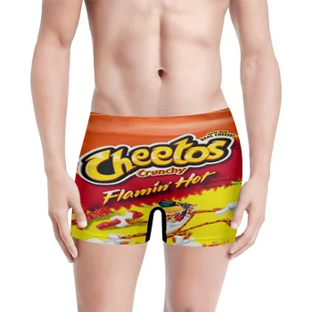 Забавный роман Cheeto Snack с 3D принтом бесшовного мягкого мужского нижнего белья, мужские боксерские штаны, Дышащие Удобные трусы